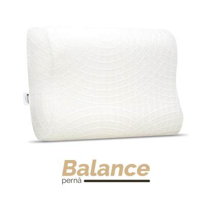 Pernă anatomică Balance, din spumă cu memorie Viscolex și husă detașabilă cu sistem de ventilație al aerului, 60x38x10 cm - Prestige Home