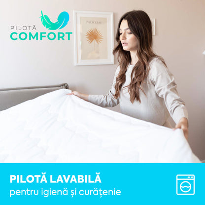 Pilotă Comfort cu microfibră, husă microfibră, 140x200 cm-Pilotă-Prestige Home-Prestige Home