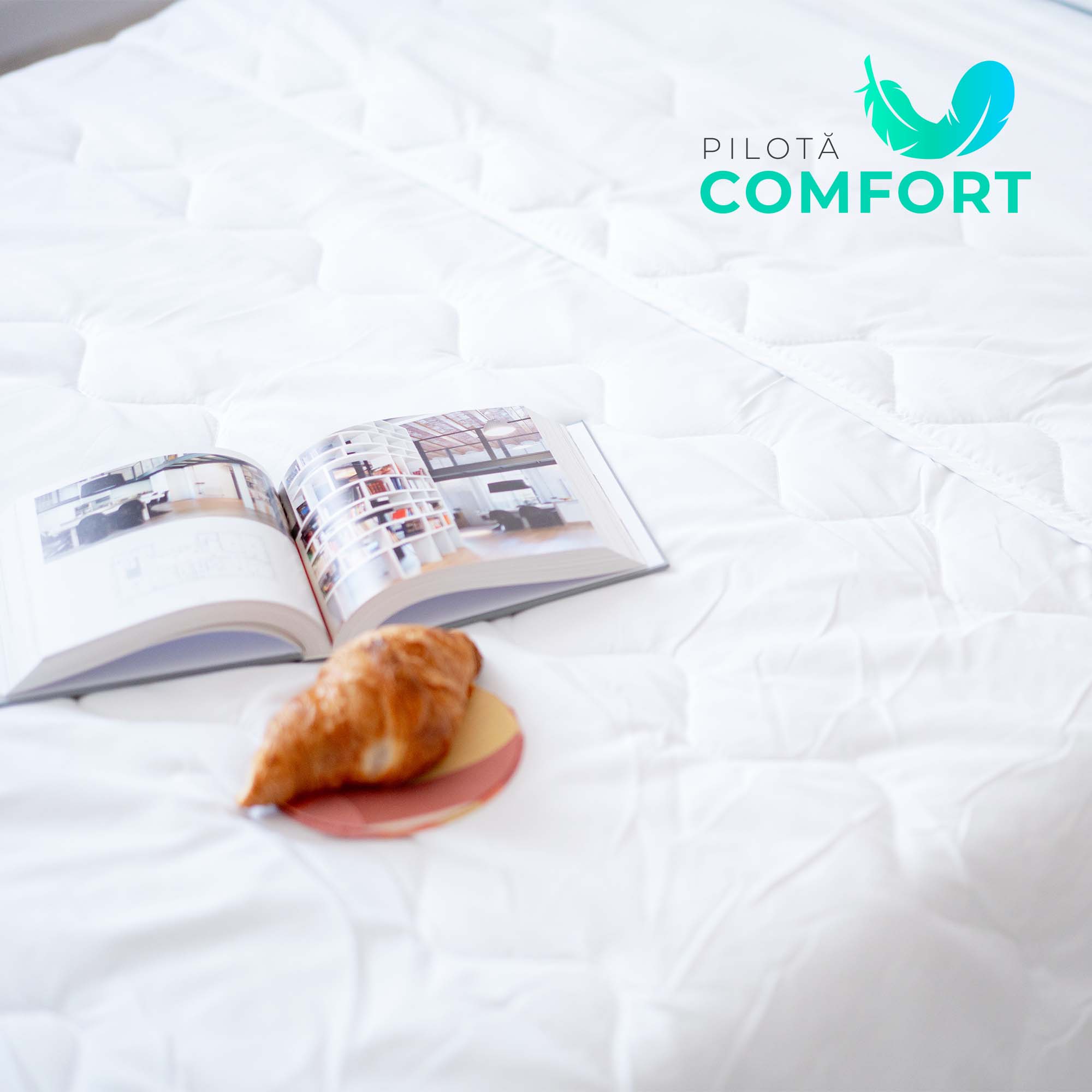 Pilotă Comfort cu microfibră, husă microfibră, 200x200 cm-Pilotă-Prestige Home-Prestige Home