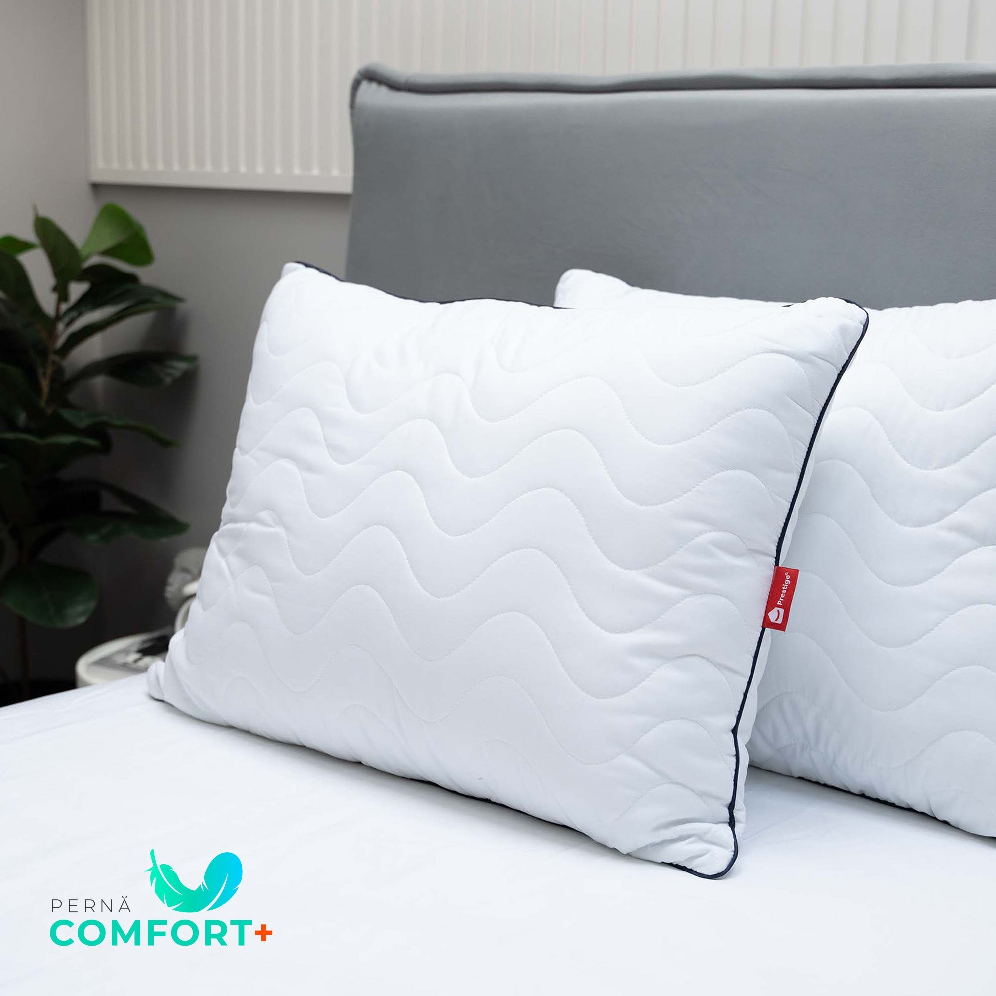 Pernă Comfort Plus cu microfibră, husă microfibră, 50x70 cm-Pernă-Prestige Home-Prestige Home