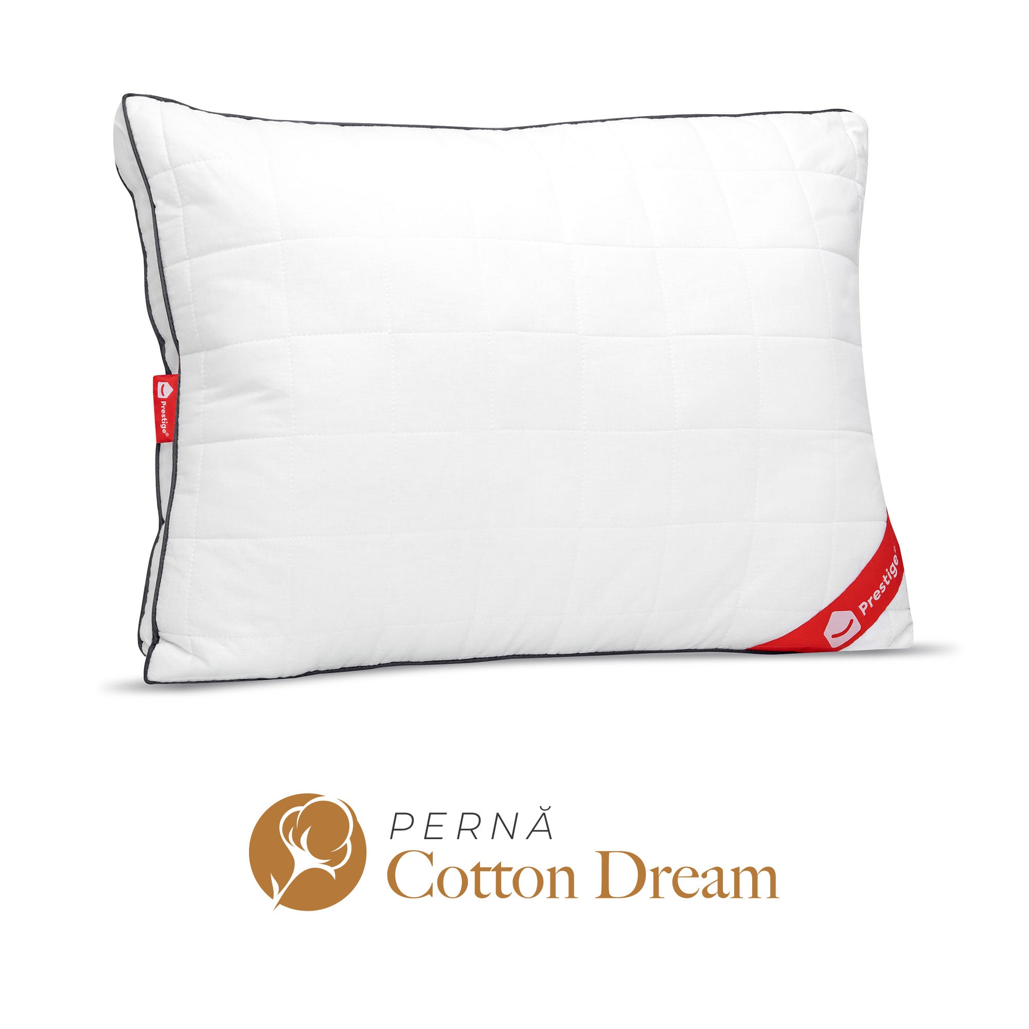 Pernă Cotton Dream cu microfibră, husă bumbac, 50x70 cm-Pernă-Prestige Home-Prestige Home